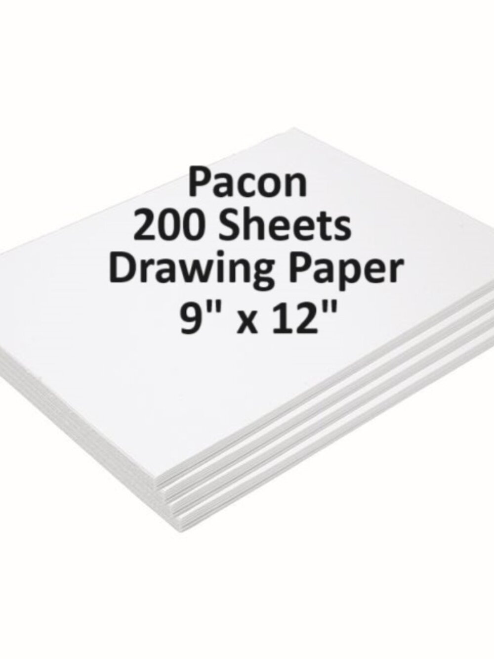 NEW Art Supplies Drawing Paper White Standard Weight 9" x 12" 100 Sheets School